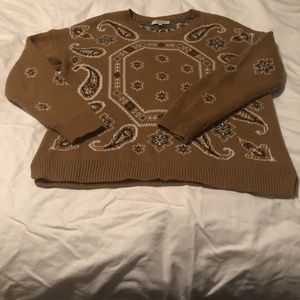 J Crew Bandana print sweater